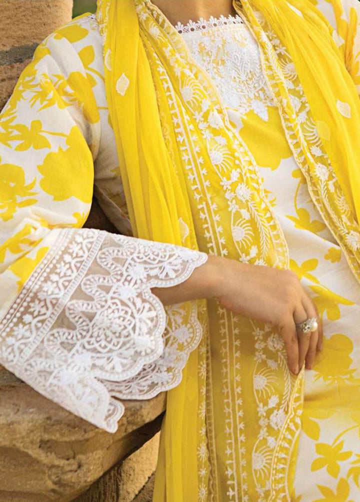 Zainab Chottani Embroidered Lawn Suits Unstitched 3 Piece ZC23L 8B - Luxury Collection