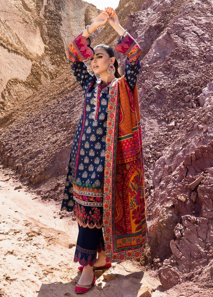 Zainab Chottani Embroidered  Suits Unstitched 3 Piece ZC22W 01 Sanem - Winter Collection
