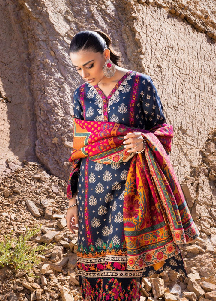 Zainab Chottani Embroidered  Suits Unstitched 3 Piece ZC22W 01 Sanem - Winter Collection