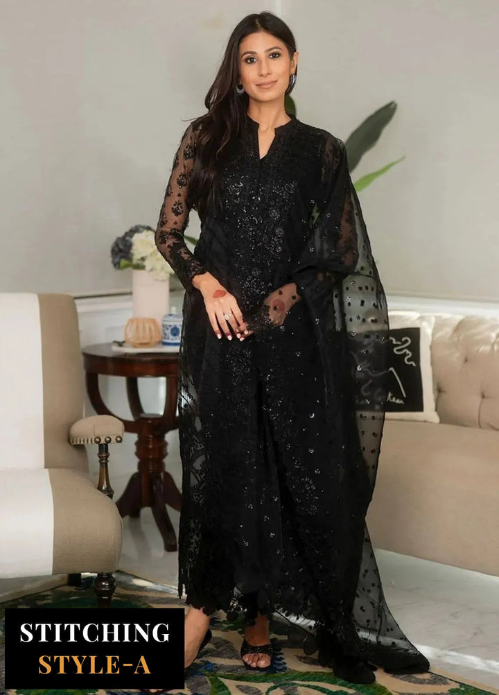 Zainab Chottani Embroidered Organza Suits Unstitched 3 Piece ZC24WF D-06 Doree - Wedding Collection