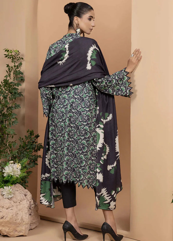 Zara By Humdum Printed Khaddar Suit Unstitched 3 Piece HD24ZK D-04 - Winter Collection