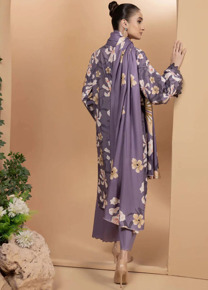 Zara By Humdum Printed Khaddar Suit Unstitched 3 Piece HD24ZK D-05 - Winter Collection