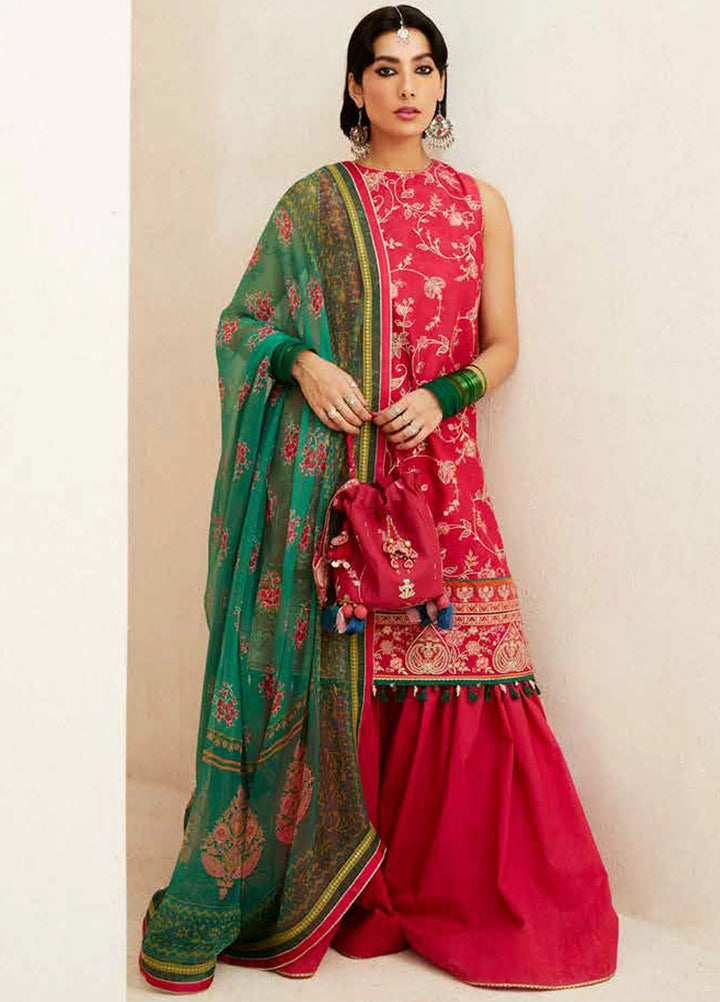 Zara Shahjahan Embroidered Jacquard Suits Unstitched 3 Piece ZS24SS D-3B Korina - Summer Collection