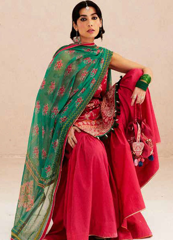 Zara Shahjahan Embroidered Jacquard Suits Unstitched 3 Piece ZS24SS D-3B Korina - Summer Collection