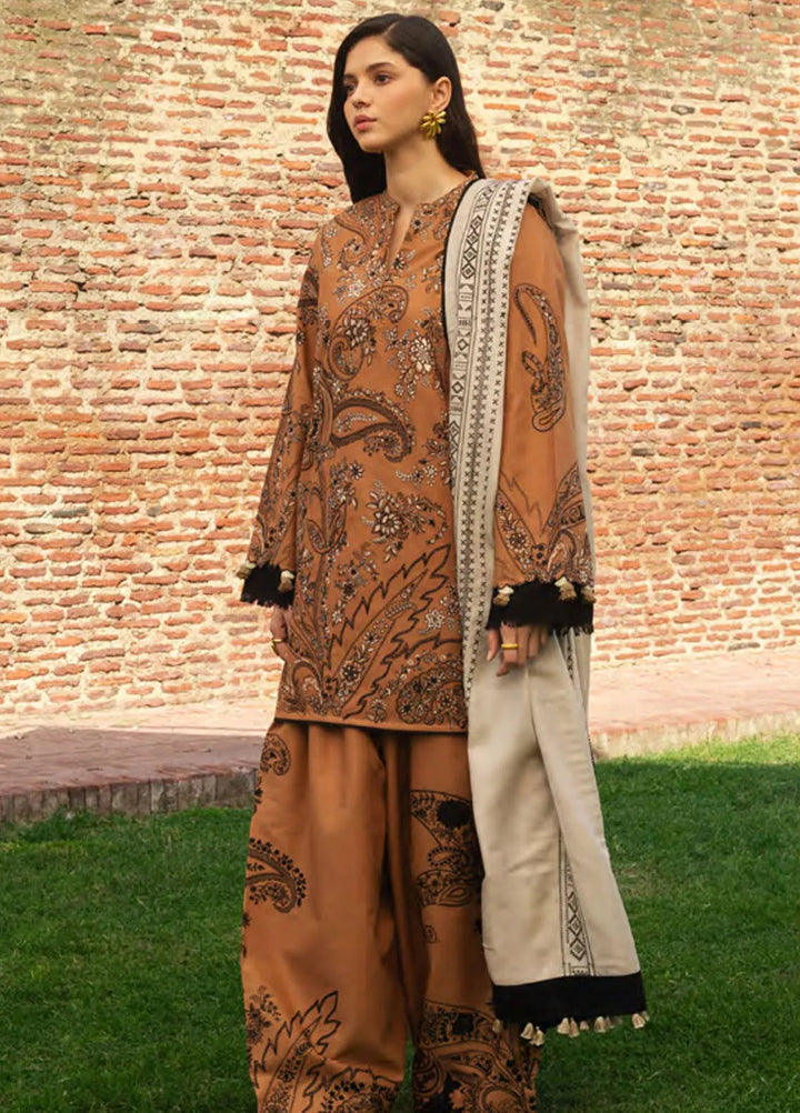 Zara Shahjahan Embroidered Suit Unstitched 3 Piece ZS24UW D-06 Roya - Winter Collection