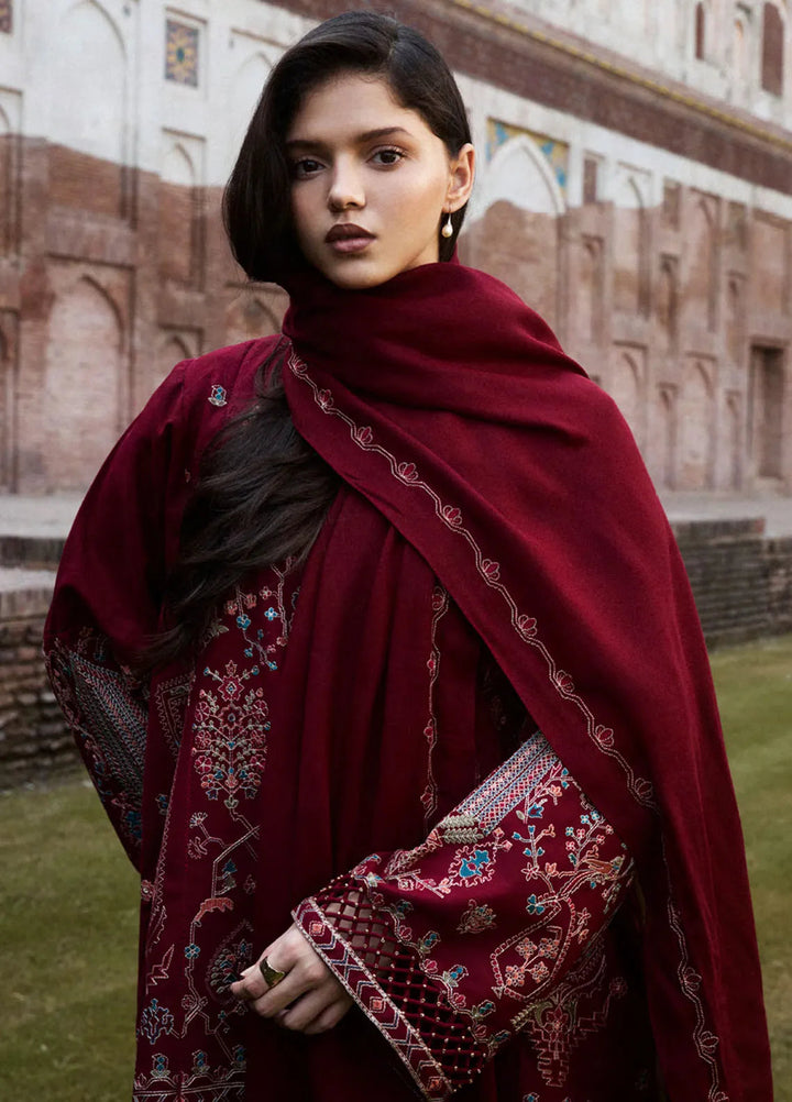 Zara Shahjahan Embroidered Suit Unstitched 3 Piece ZS24UW D-08 Raha - Winter Collection