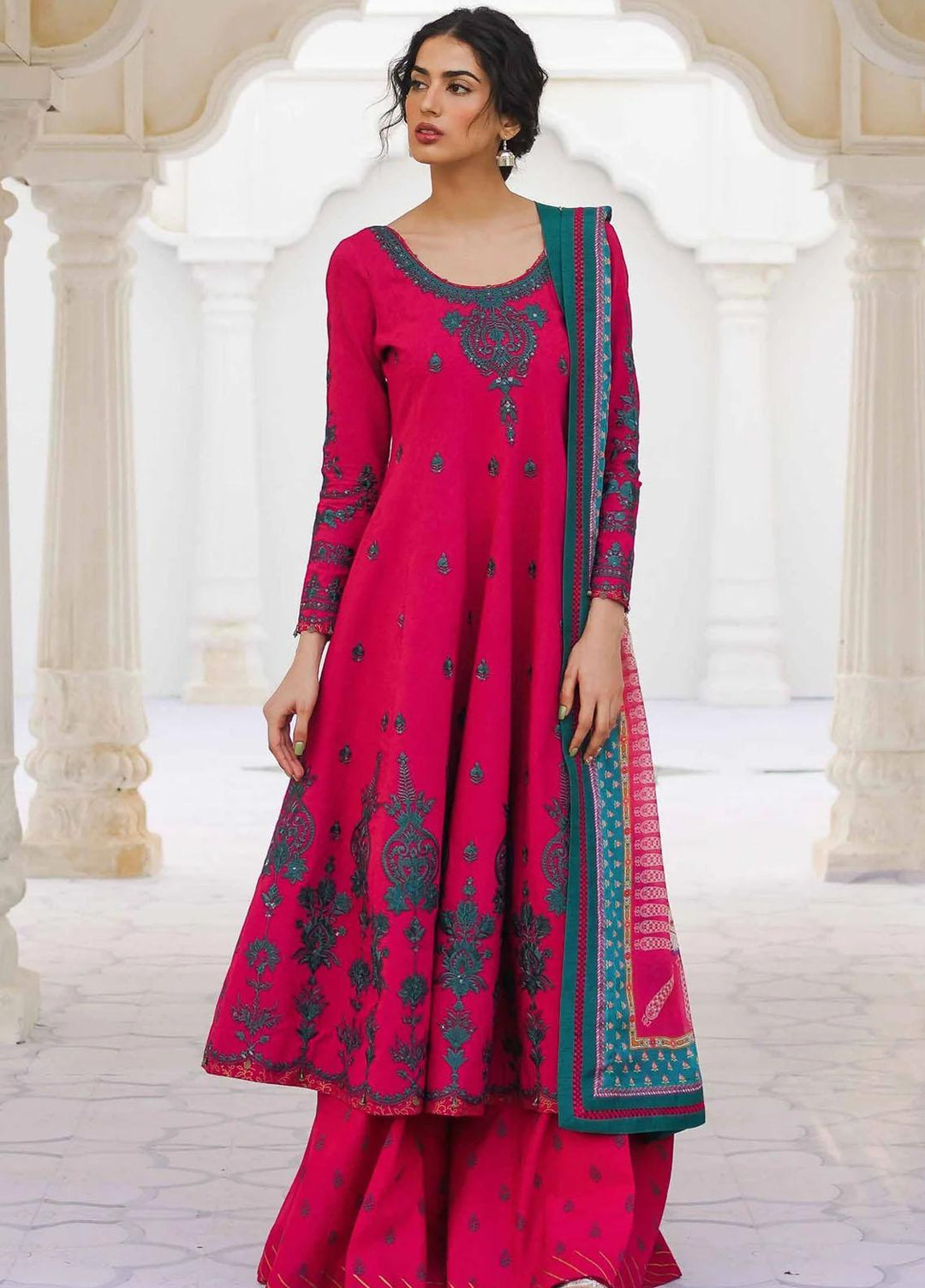 Zara Shahjahan Embroidered Lawn Suits Unstitched 3 Piece ZS23SS 10B - Spring / Summer Collection