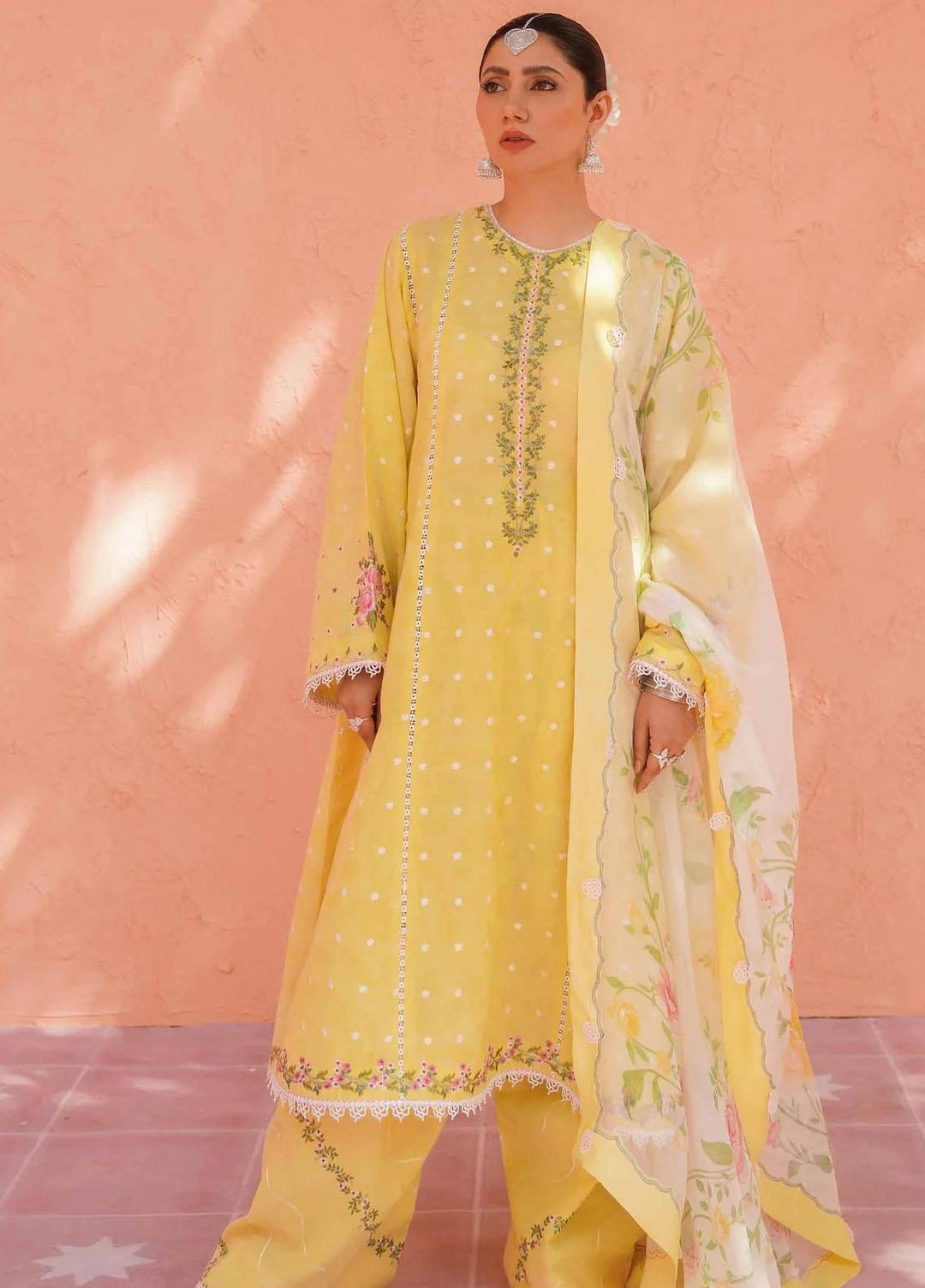 Zara Shahjahan Embroidered Lawn Suits Unstitched 3 Piece ZS23SS 12A - Spring / Summer Collection