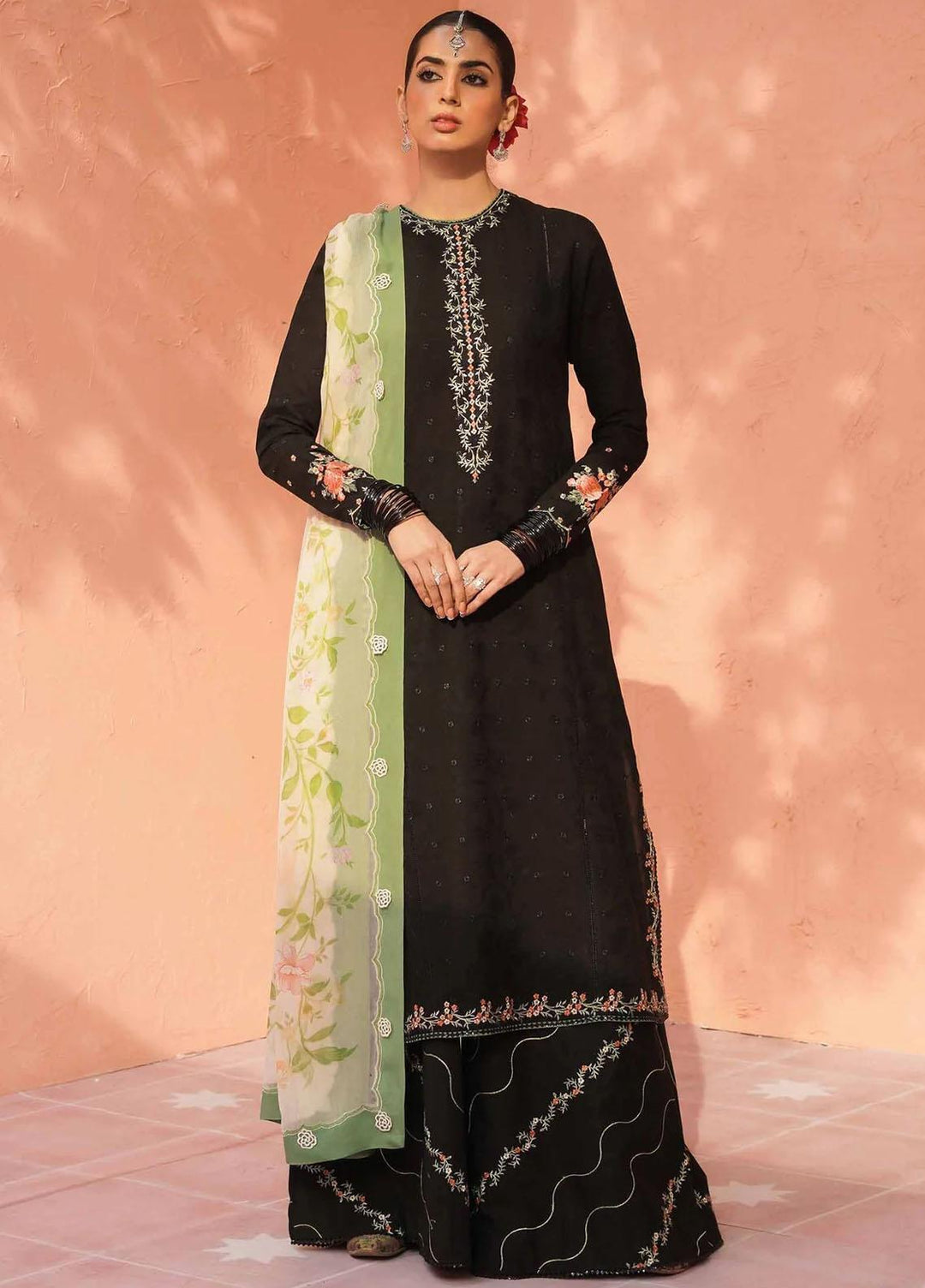 Zara Shahjahan Embroidered Lawn Suits Unstitched 3 Piece ZS23SS 12B - Spring / Summer Collection
