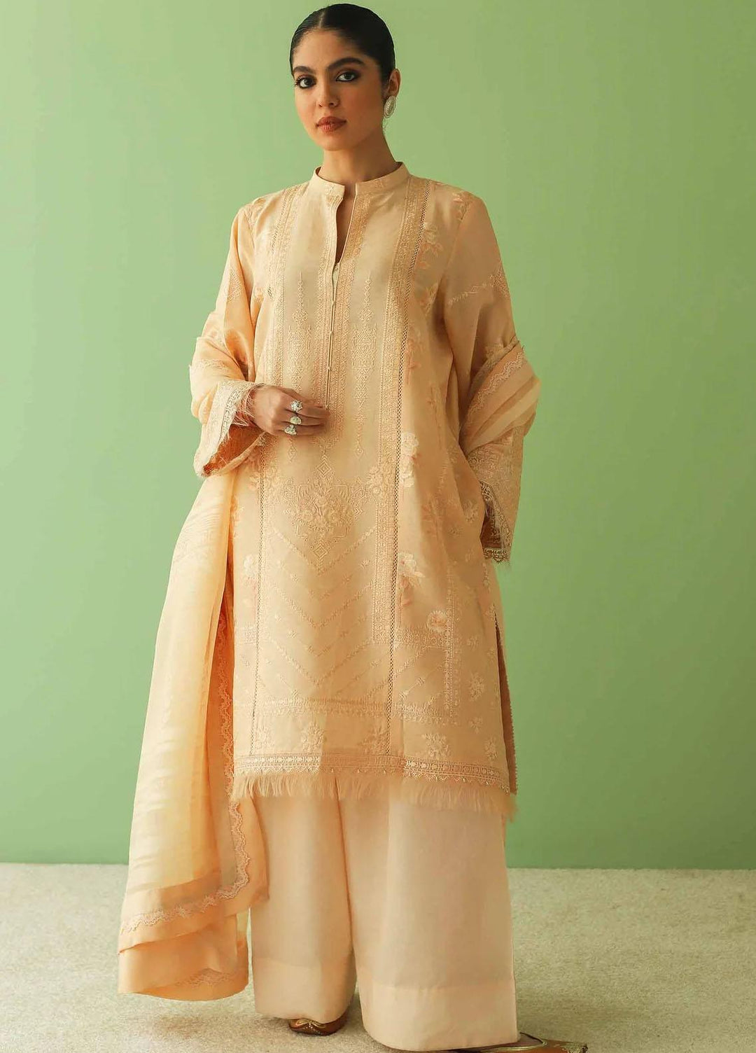 Zara Shahjahan Embroidered Lawn Suits Unstitched 3 Piece ZS23SS 13A - Spring / Summer Collection