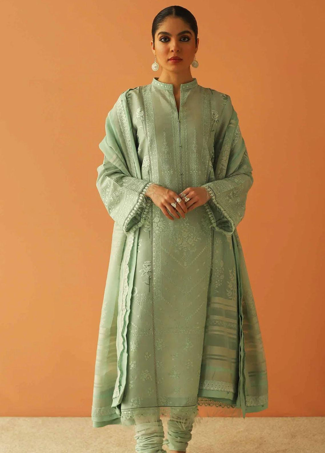 Zara Shahjahan Embroidered Lawn Suits Unstitched 3 Piece ZS23SS 13B - Spring / Summer Collection