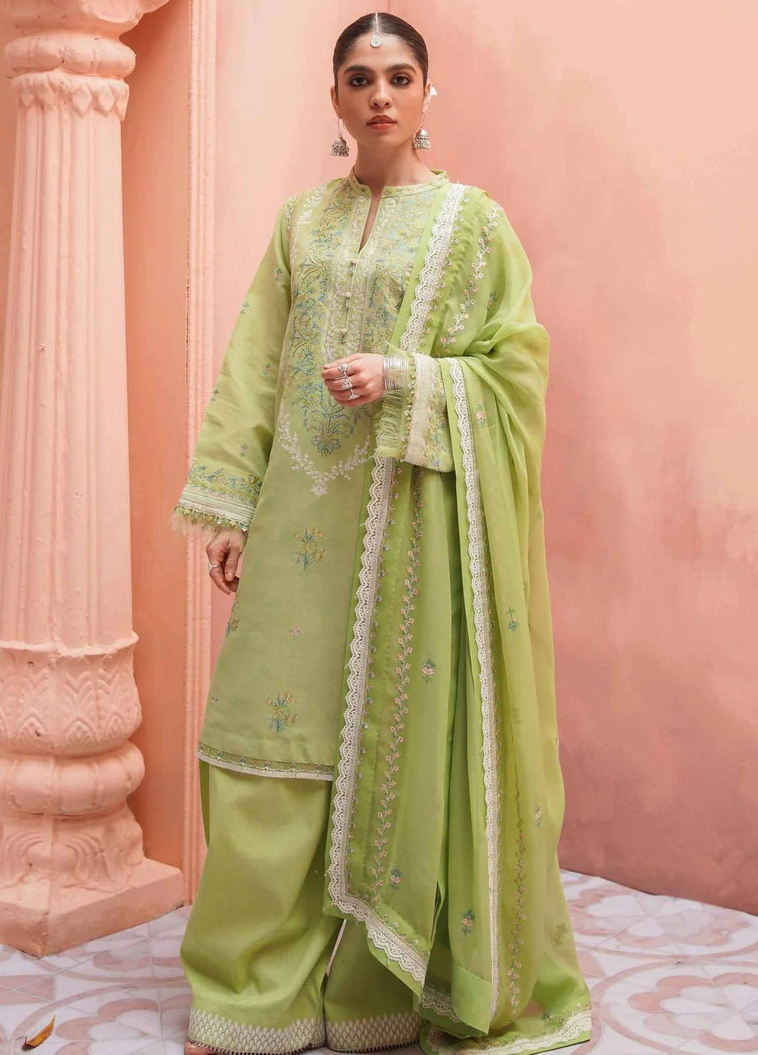Zara Shahjahan Embroidered Lawn Suits Unstitched 3 Piece ZS23SS 15B - Spring / Summer Collection