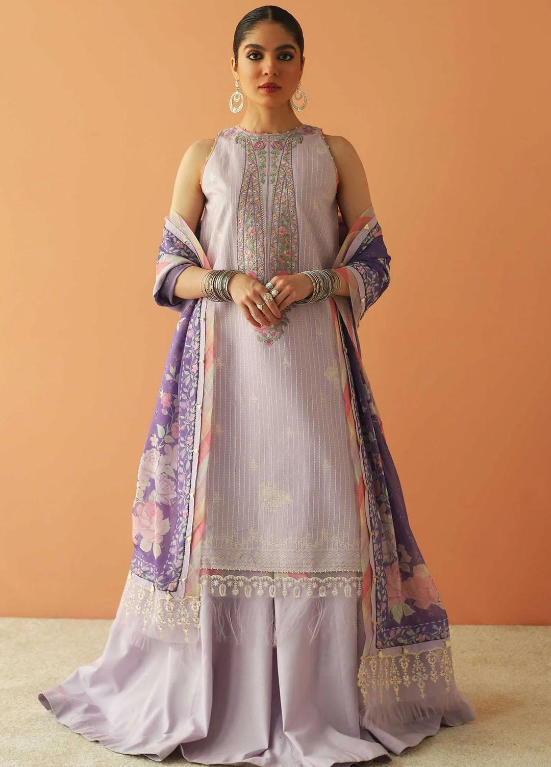 Zara Shahjahan Embroidered Lawn Suits Unstitched 3 Piece ZS23SS 1B - Spring / Summer Collection