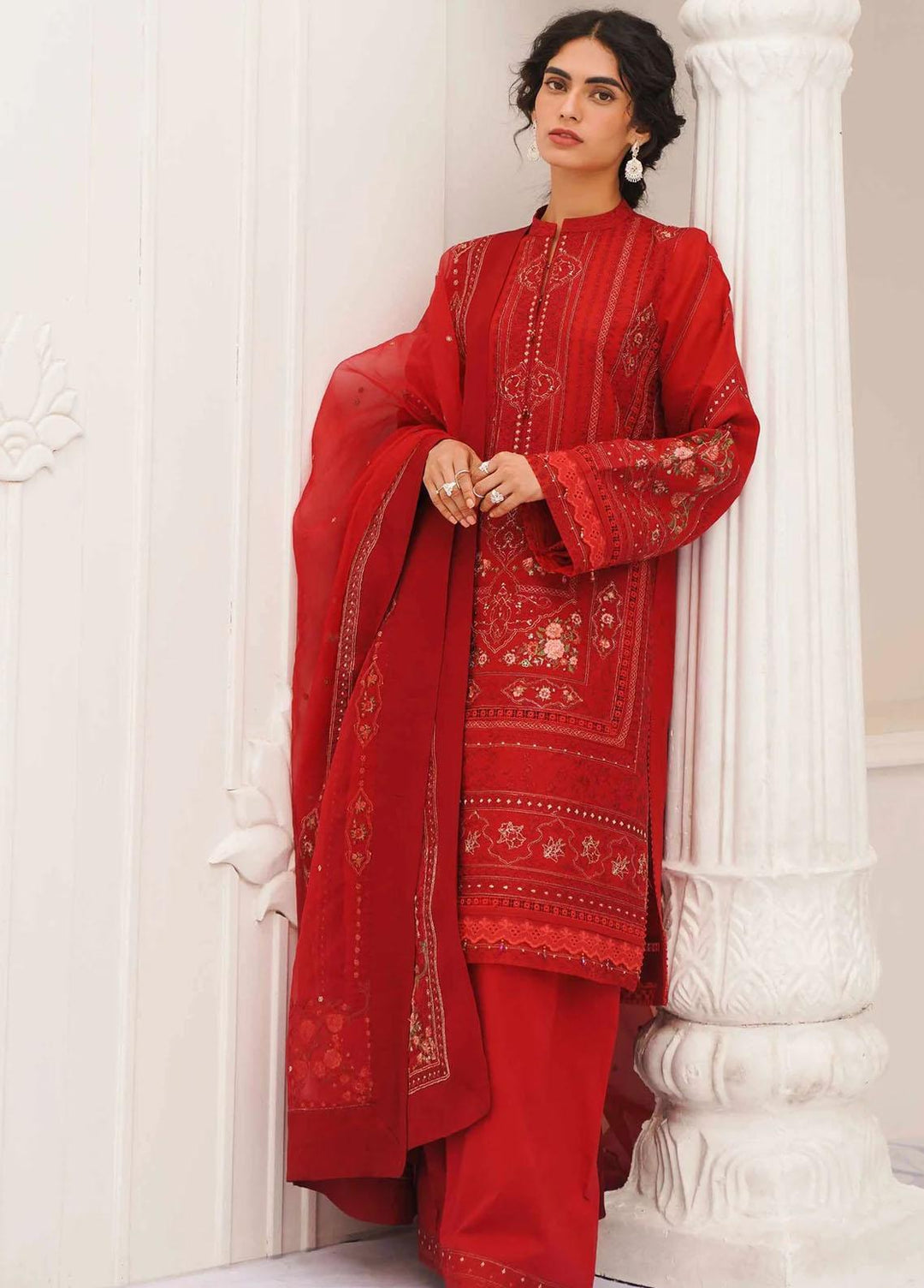 Zara Shahjahan Embroidered Lawn Suits Unstitched 3 Piece ZS23SS 6A - Spring / Summer Collection