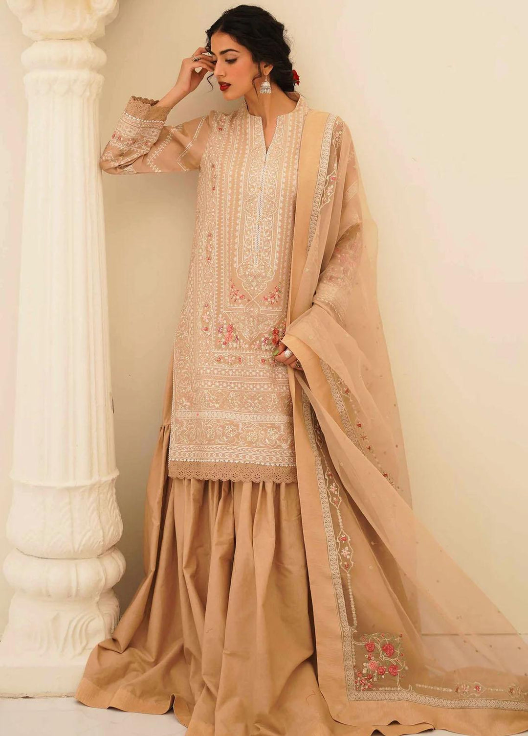 Zara Shahjahan Embroidered Lawn Suits Unstitched 3 Piece ZS23SS 6B - Spring / Summer Collection
