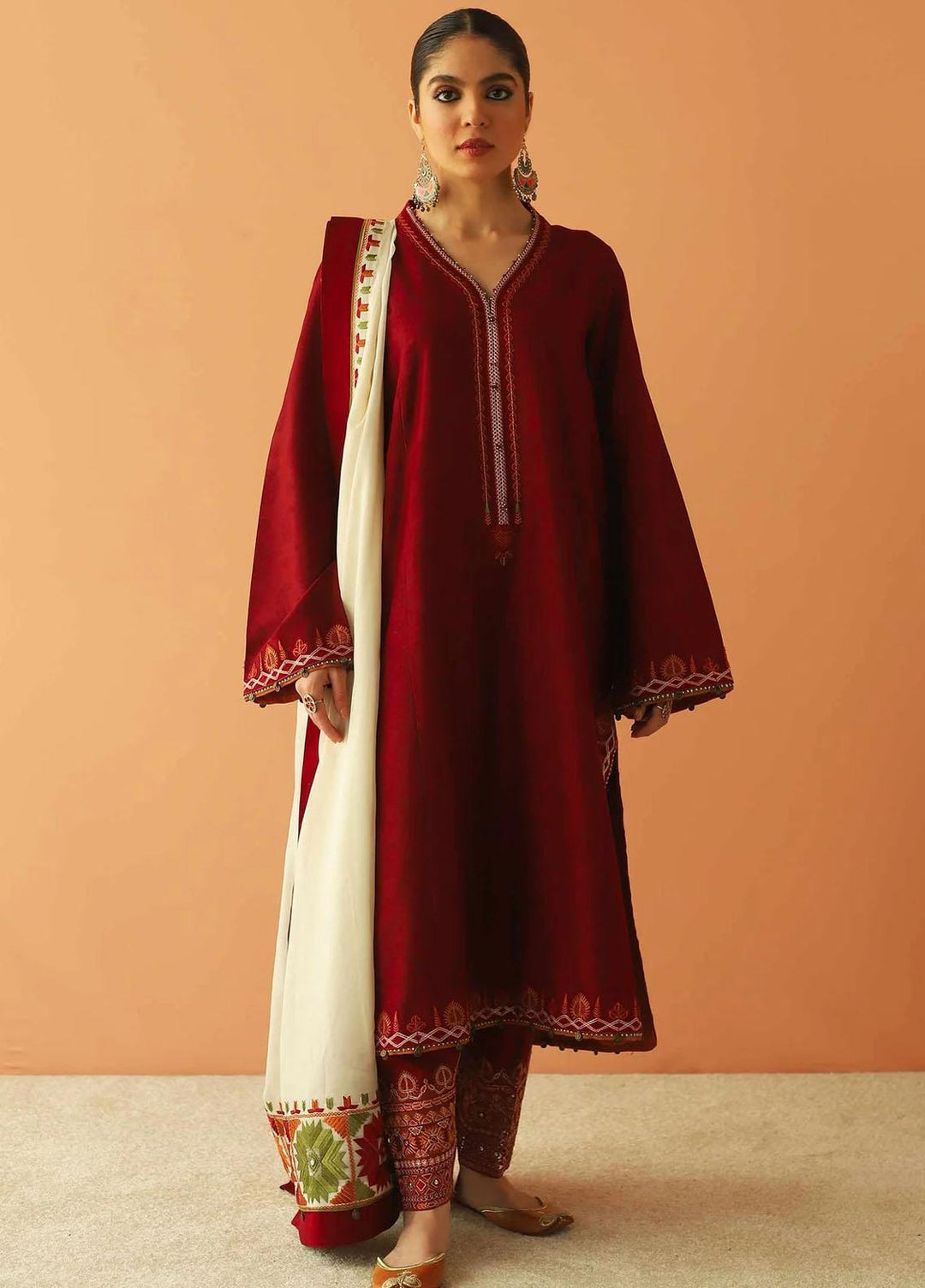 Zara Shahjahan Embroidered Lawn Suits Unstitched 3 Piece ZS23SS 8A - Spring / Summer Collection