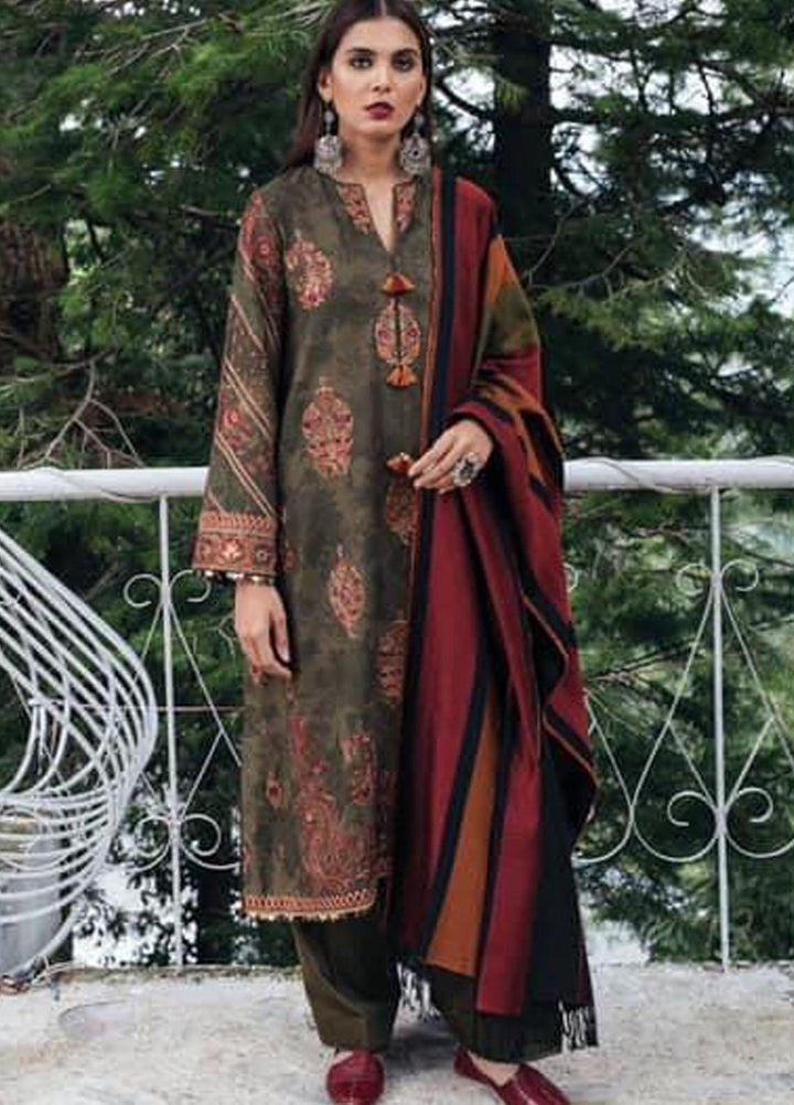 Zara Shahjahan Embroidered Jacquard Suits Unstitched 3 Piece ZS21W Azra - Winter Collection