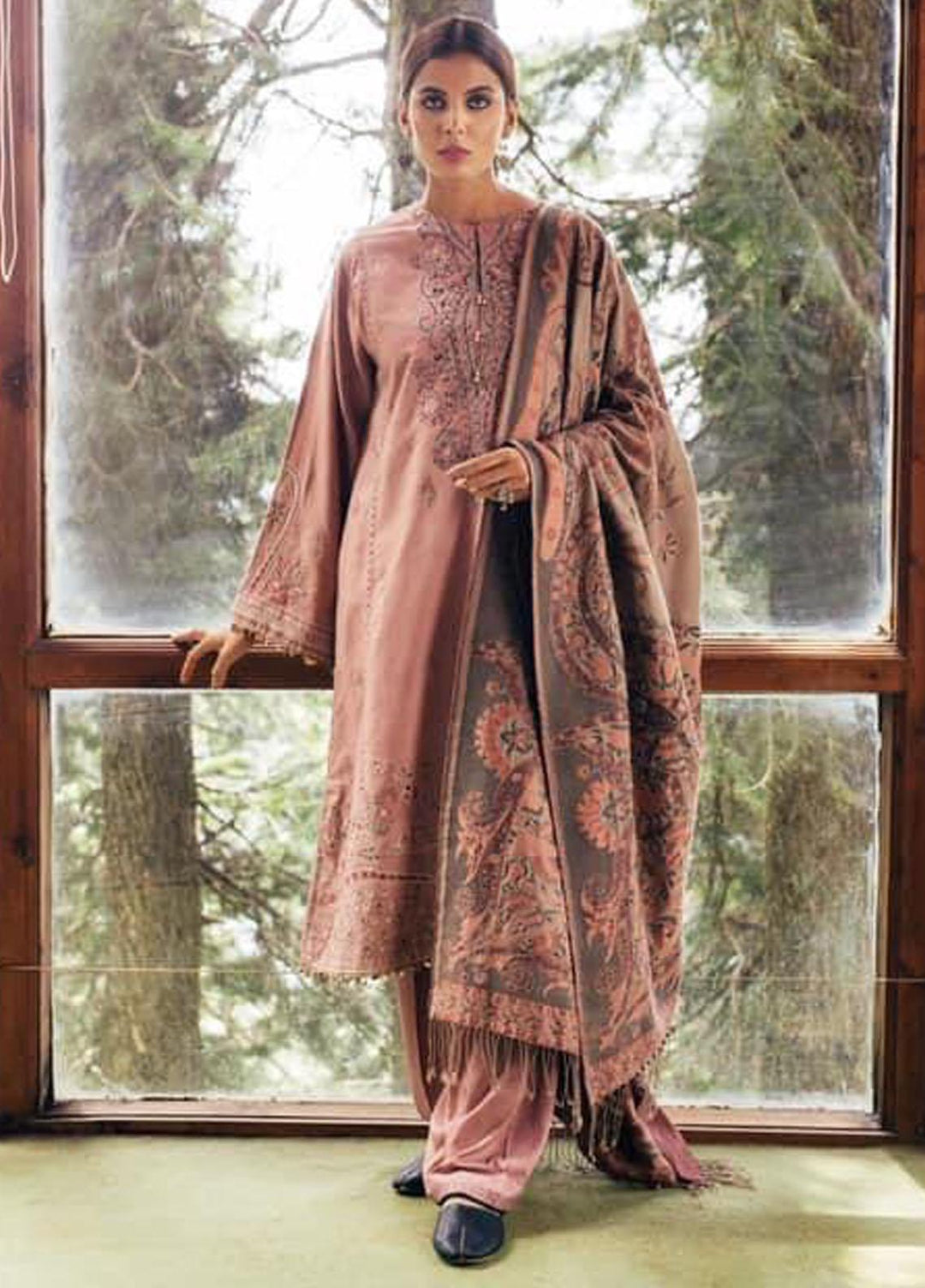 Zara Shahjahan Embroidered Linen Suits Unstitched 3 Piece ZS21W Gul - Winter Collection