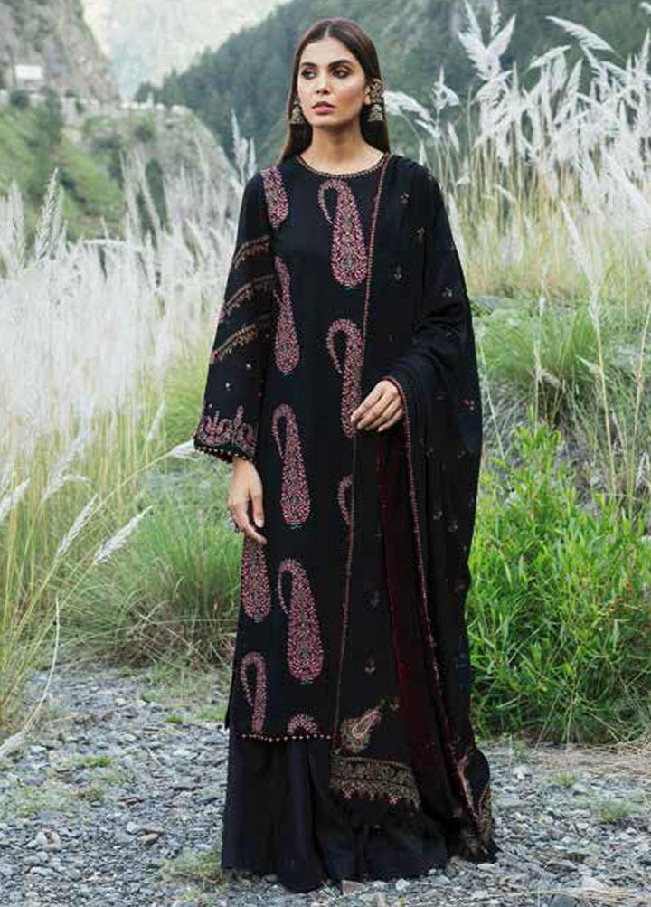 Zara Shahjahan Embroidered Cotton Satin Suits Unstitched 3 Piece ZS21W Kiswa - Winter Collection