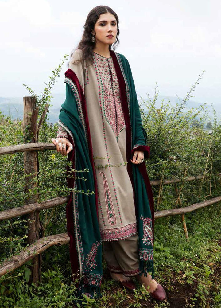 Zara Shahjahan Embroidered Khaddar Suits Unstitched 3 Piece ZS22WS Cyra - Winter Collection