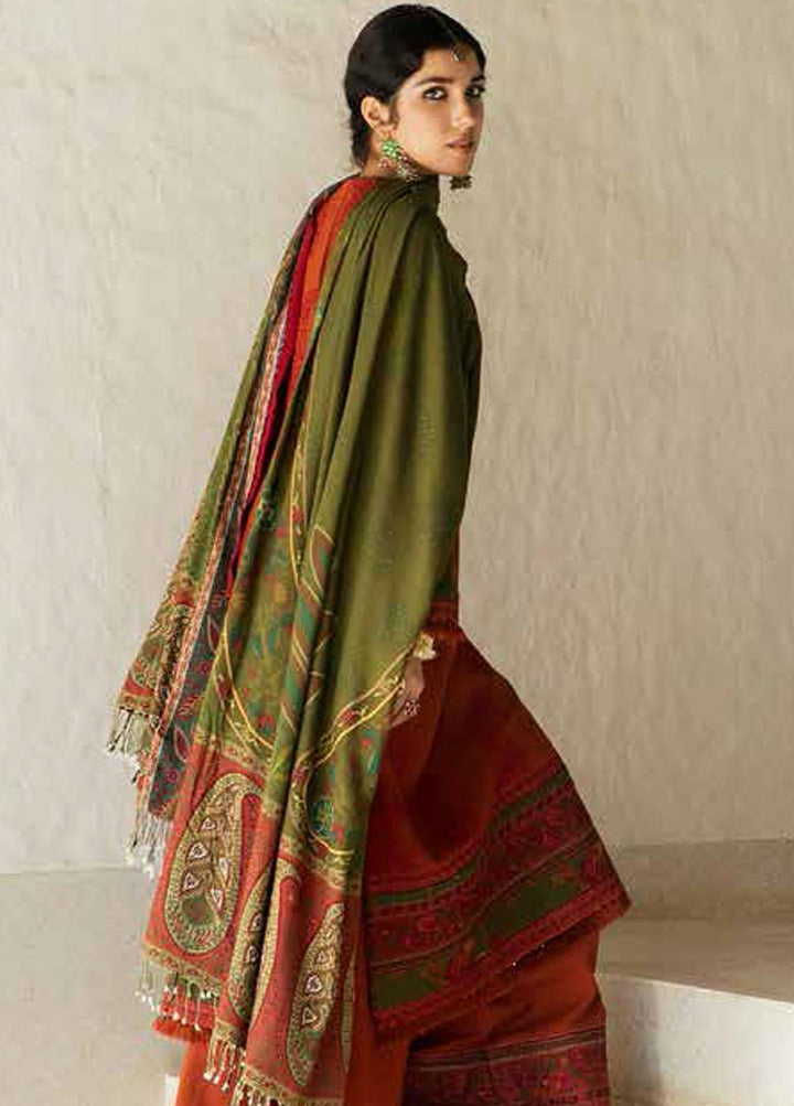 Zara Shahjahan Embroidered Linen Suits Unstitched 3 Piece ZS22WS Roshan - Winter Collection