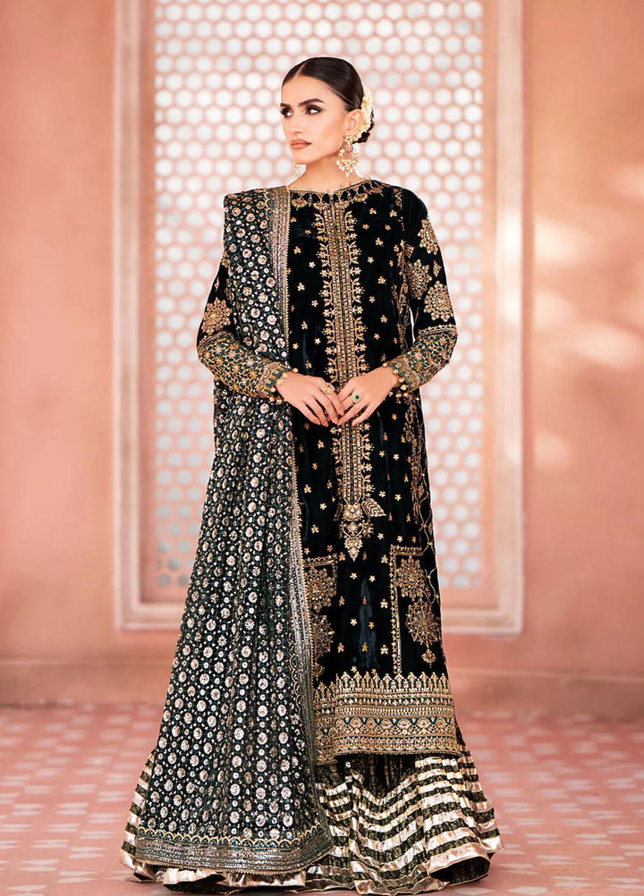 Zardozi By AIK Atelier Embroidered Velvet Suits Unstitched 3 Piece AIK23Z Look 05 - Premium Collection