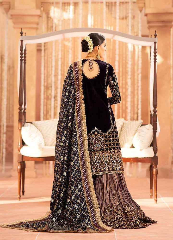 Zardozi By AIK Atelier Embroidered Velvet Suits Unstitched 3 Piece AIK23Z Look 09 - Premium Collection