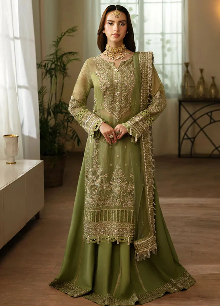 Zarin by Eleshia Embroidered Cotton Net Suits Unstitched 3 Piece ELS24ZL Jasmine - Formal Collection