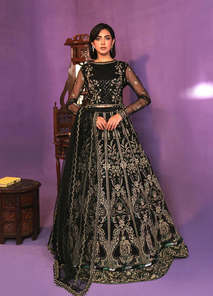 Zarish By Gisele Embroidered Net Suits Unstitched 3 Piece GL23Z KHAISTA - Festive Collection