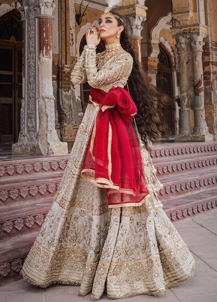 Zarlish by Mohsin Naveed Ranjha Embroidered  Suits Unstitched 3 Piece MNR23-Z4 ZWU-23-32 Moti - Festive Collection