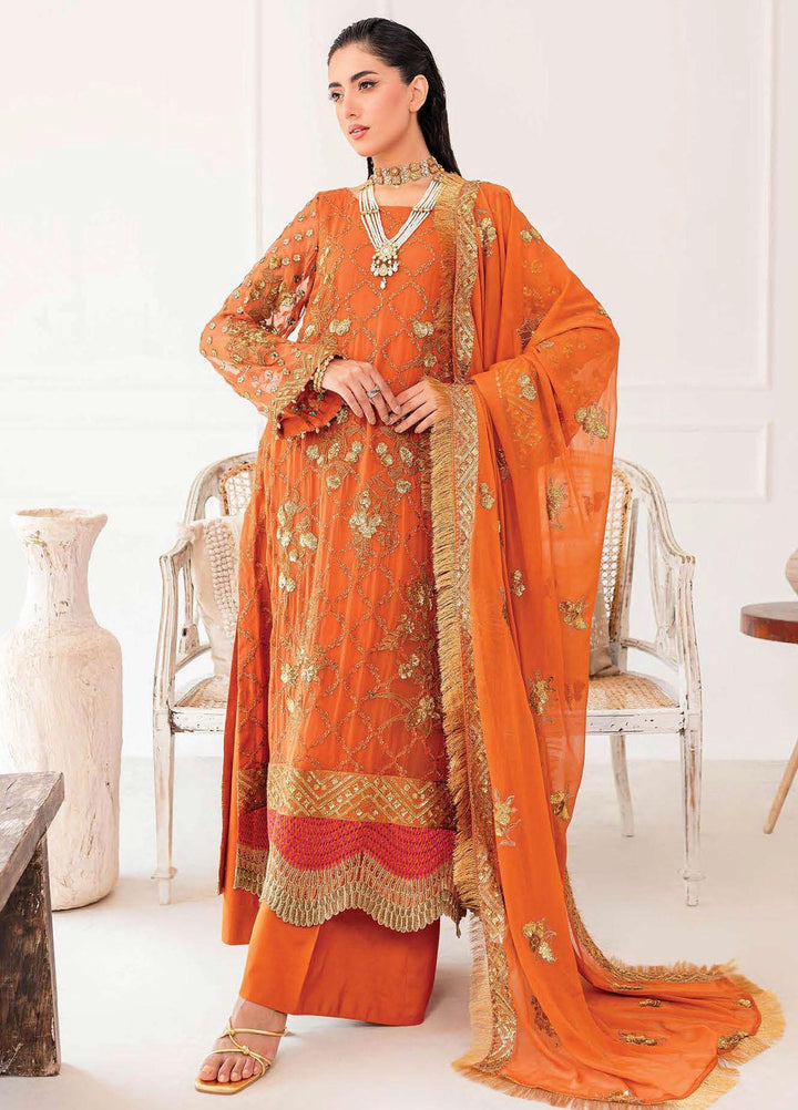 Zarposh By Charizma Embroidered Chiffon Suits Unstitched 3 Piece CRZ23ZP CZP3-01 - Formal Collection