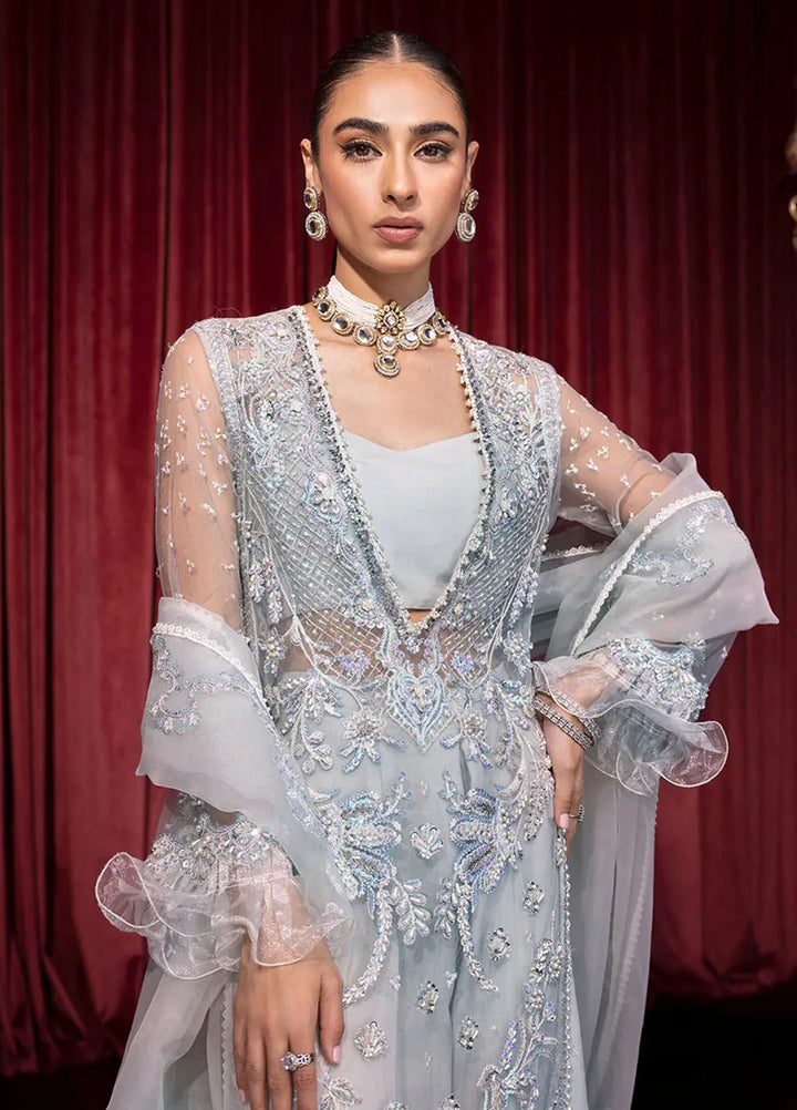 Embroidered Net 3 Piece Suit