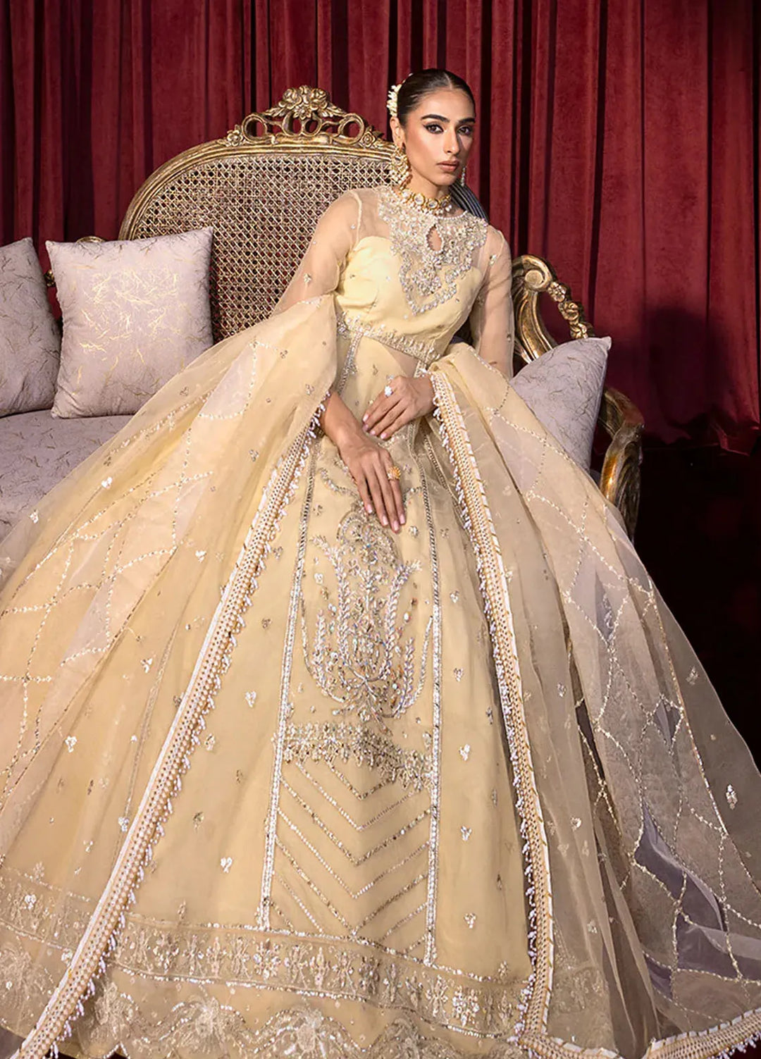 Embroidered Organza 3 Piece Suit