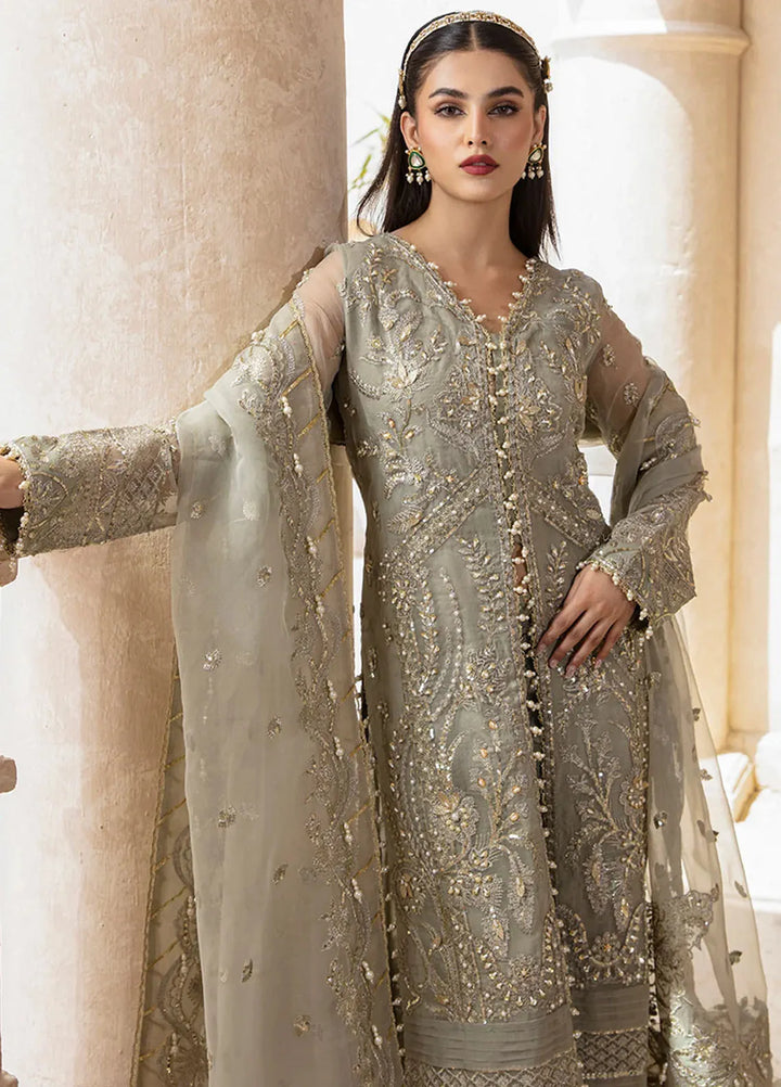 Zarposh Pret Embroidered Organza 3 Piece Suit Mushk