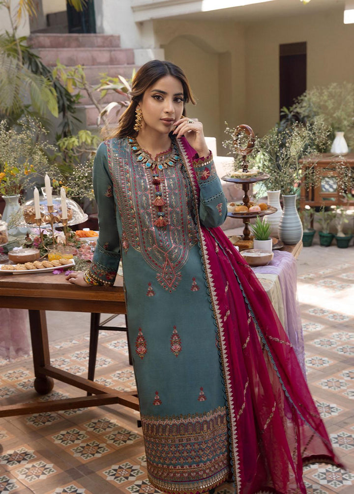 Zarq Barq By Asim Jofa Embroidered Cambric Suits Unstitched 3 Piece AJ23ZB AJZB-06 - Eid Collection