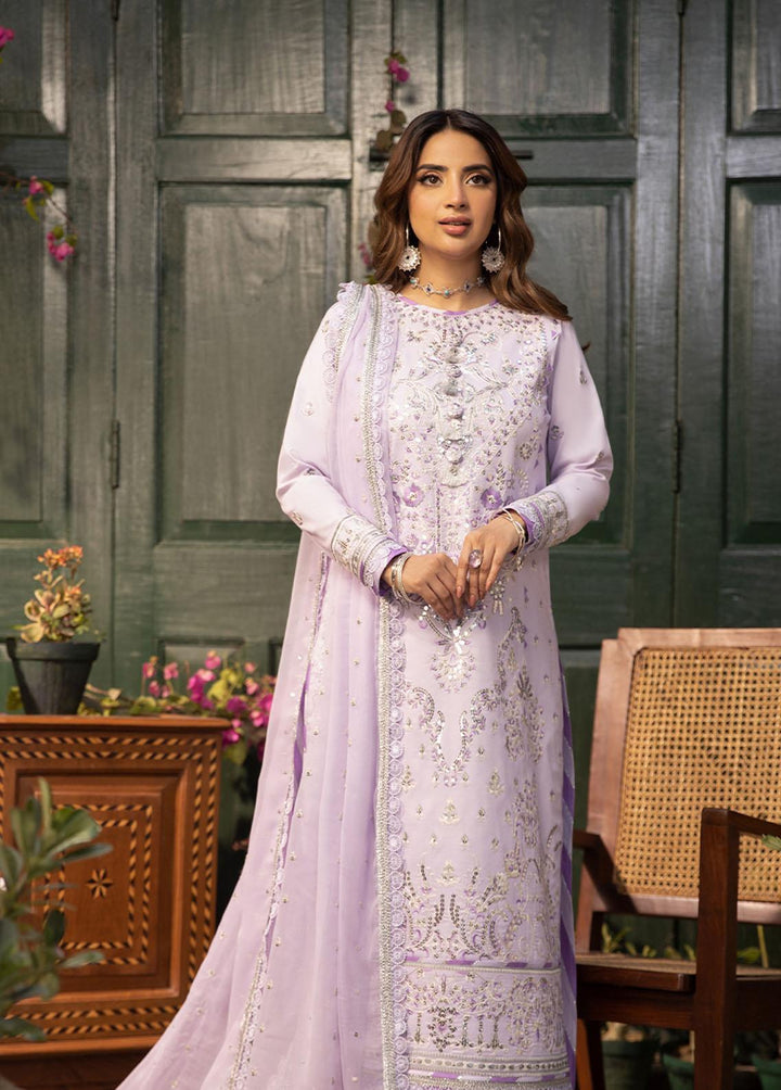 Zarq Barq By Asim Jofa Embroidered Cambric Suits Unstitched 3 Piece AJ23ZB AJZB-08 - Eid Collection