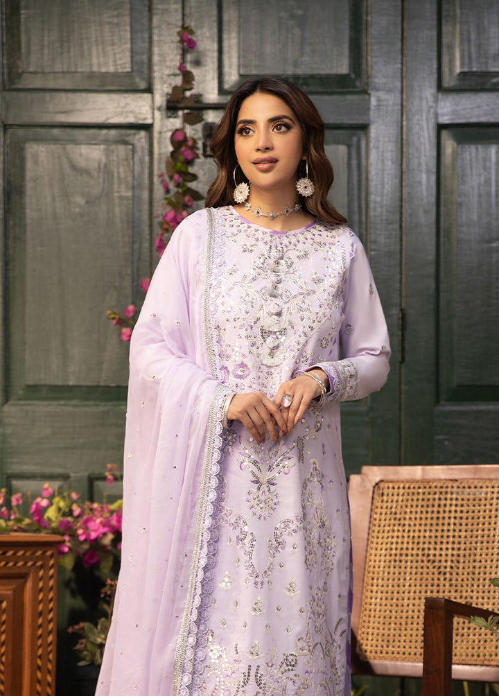 Zarq Barq By Asim Jofa Embroidered Cambric Suits Unstitched 3 Piece AJ23ZB AJZB-08 - Eid Collection