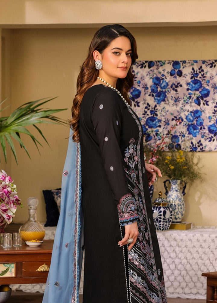 Zarq Barq By Asim Jofa Embroidered Cambric Suits Unstitched 3 Piece AJ23ZB AJZB-09 - Eid Collection
