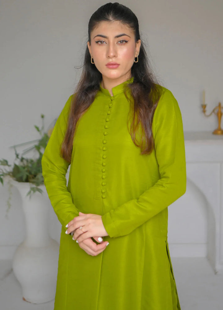 Zauk Pret Casual Rawsilk 2 Piece Suit Pine