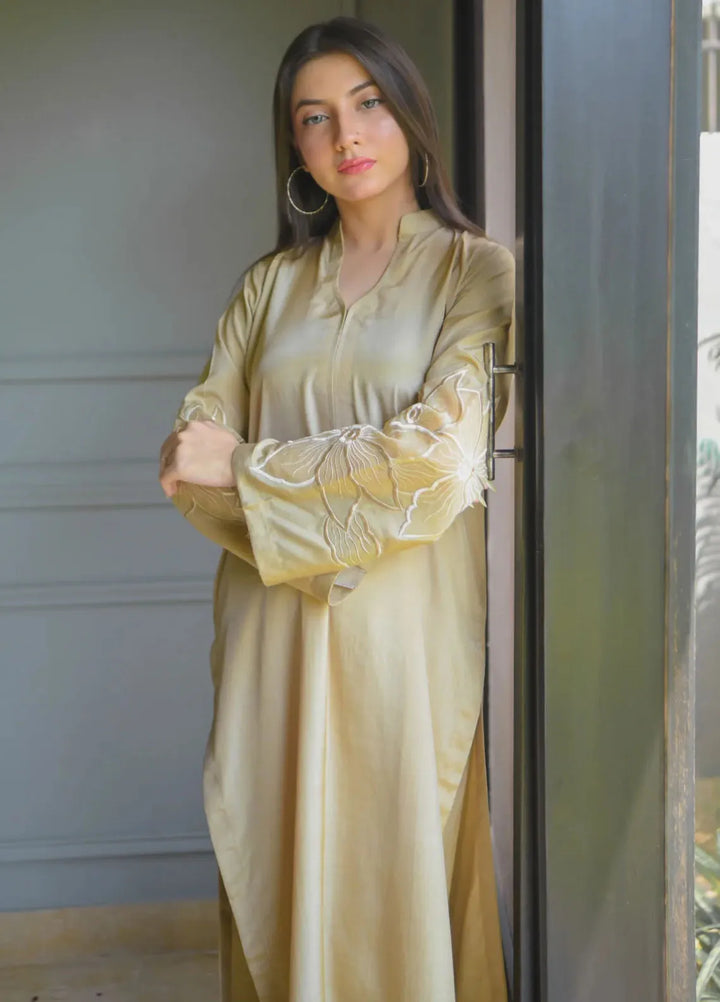 Zauk Pret Embroidered Raw Silk 2 Piece Suit Stardust