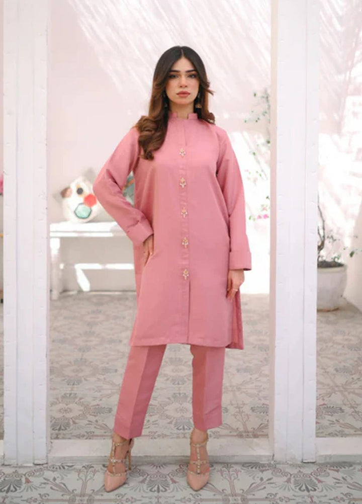 Zauk Pret Solids Raw Silk 2 Piece Tulip