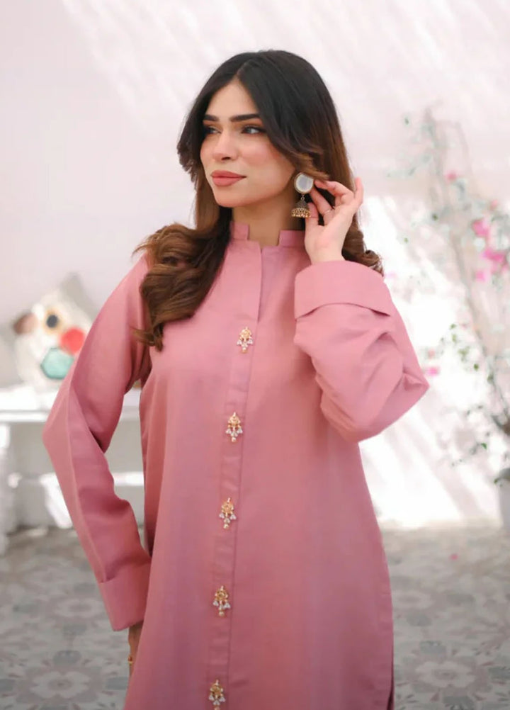 Zauk Pret Solids Raw Silk 2 Piece Tulip