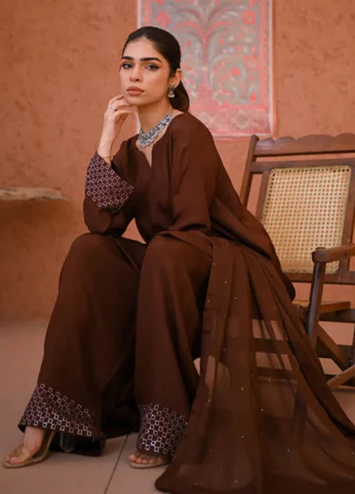 Zauk Pret Solids Raw Silk 3 Piece Rosewood