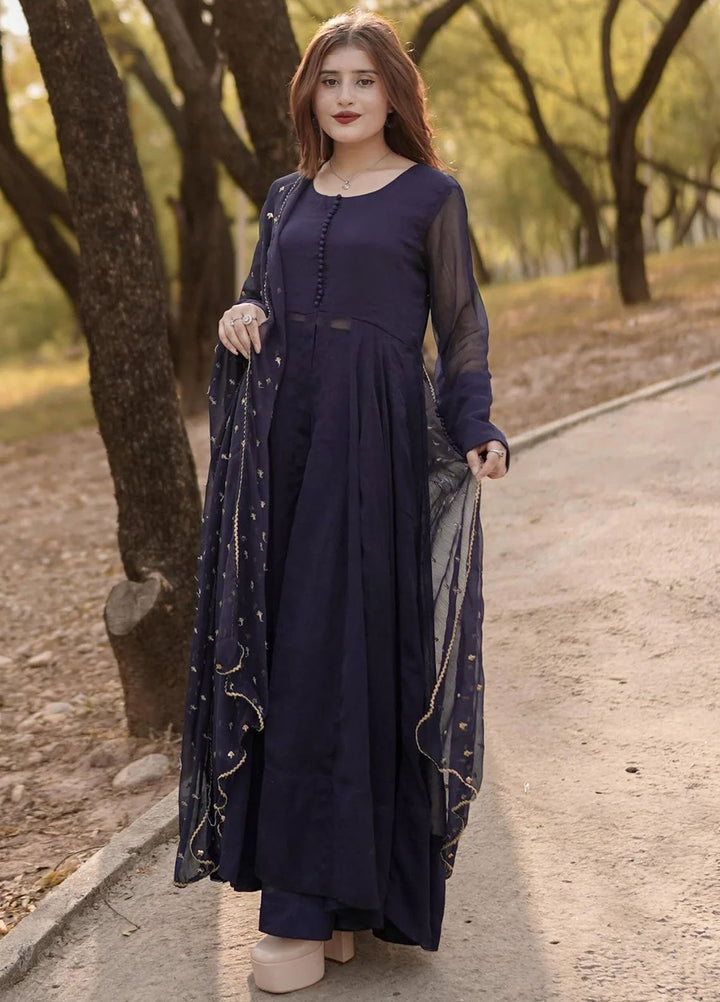 ZEB Pret Embroidered Chiffon 3 Piece Suit Rooh e Husn