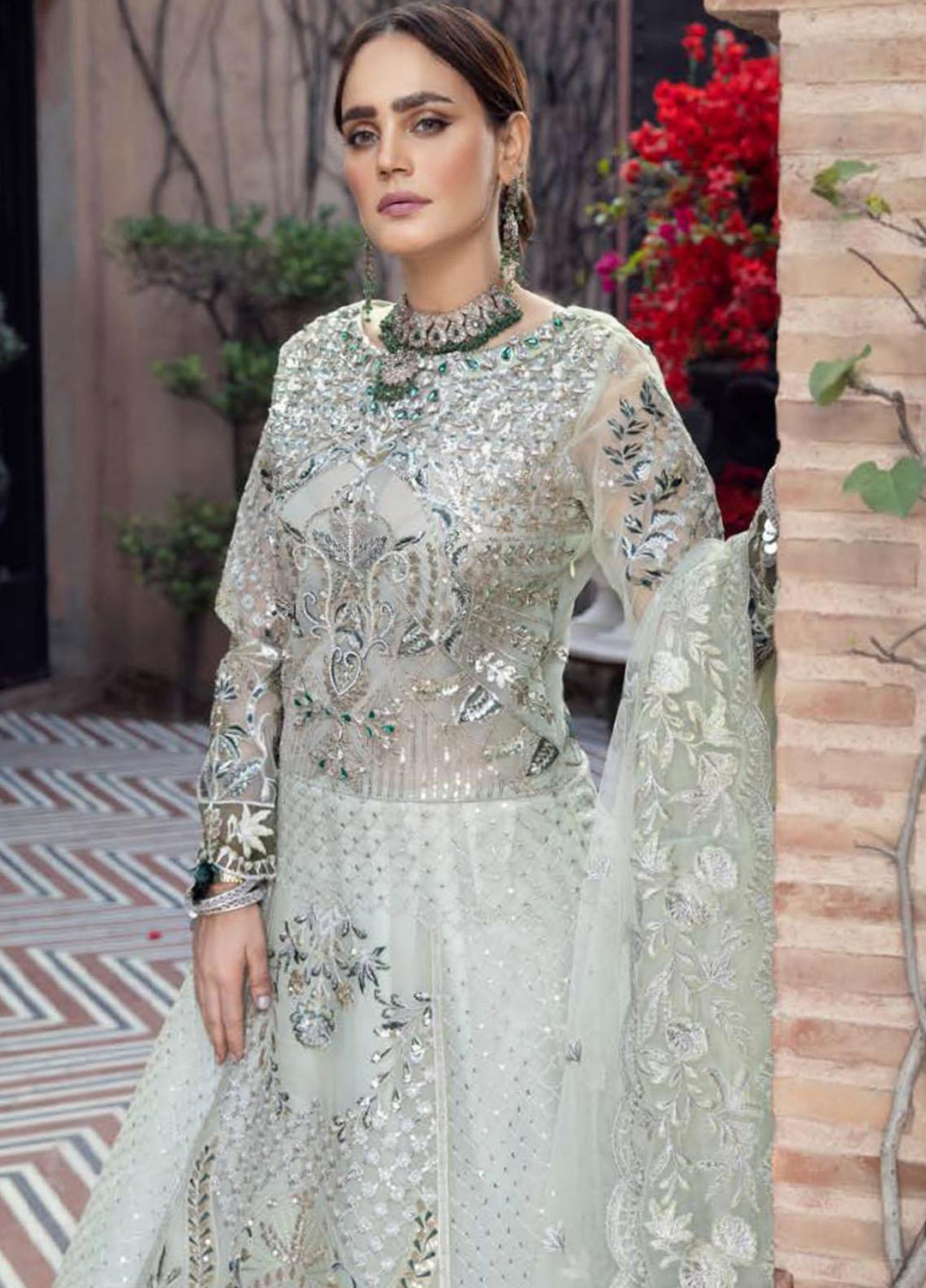 Zeenat by Zebtan Embroidered Chiffon Suits Unstitched 3 Piece ZBT21-C8 ZN-07 - Luxury Collection