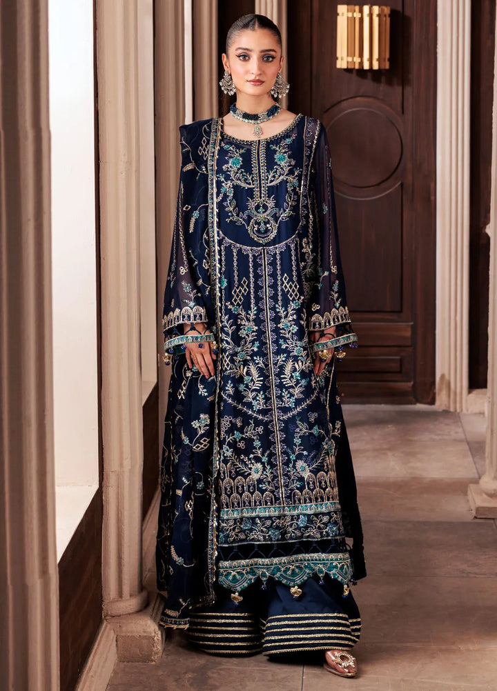 Zeenat by Zebtan Embroidered Chiffon Suits Unstitched 3 Piece ZBT24Z ZN 01 Dhanak - Formals Collection