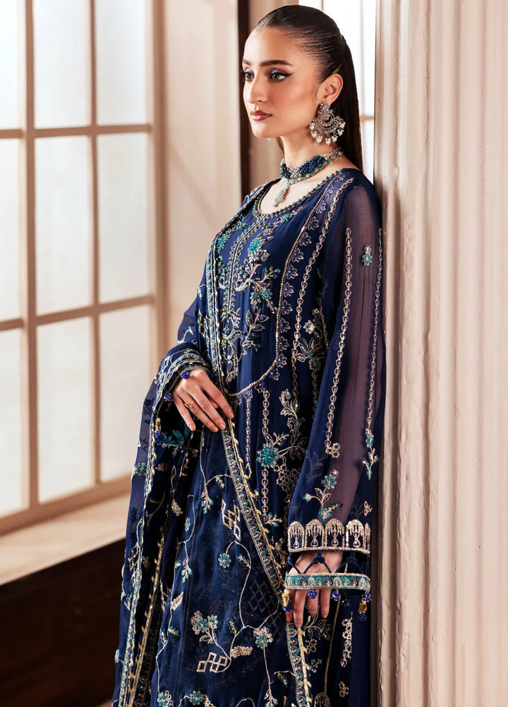 Zeenat by Zebtan Embroidered Chiffon Suits Unstitched 3 Piece ZBT24Z ZN 01 Dhanak - Formals Collection