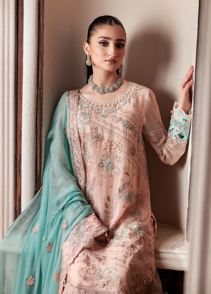 Zeenat by Zebtan Embroidered Chiffon Suits Unstitched 3 Piece ZBT24Z ZN 03 Khushbu - Formals Collection
