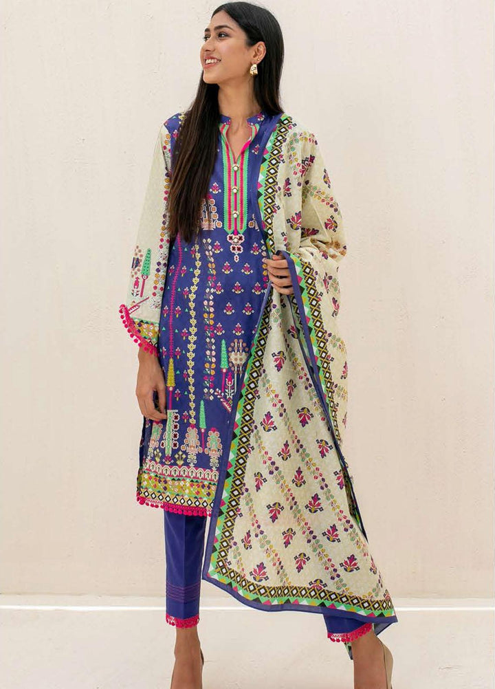 Zellbury Printed Cambric Suits Unstitched 3 Piece ZL21CB WUC21X30028 - Winter Collection