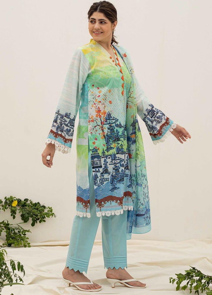Zellbury Printed Lawn Suits Unstitched 3 Piece ZL21UL ZW-908 - Summer Collection